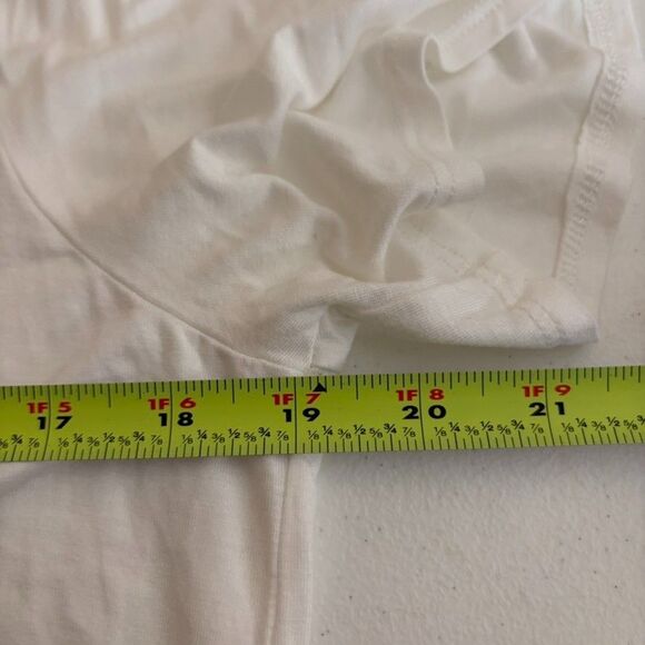 Ambiance T-Shirt Women's 2X Ivory Cream V-Neck Short Sleeve Boho Casual Shirt - Picture 9 of 9